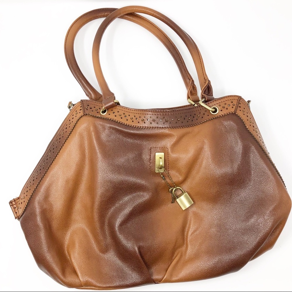 Levive Brown Faux Leather Purse